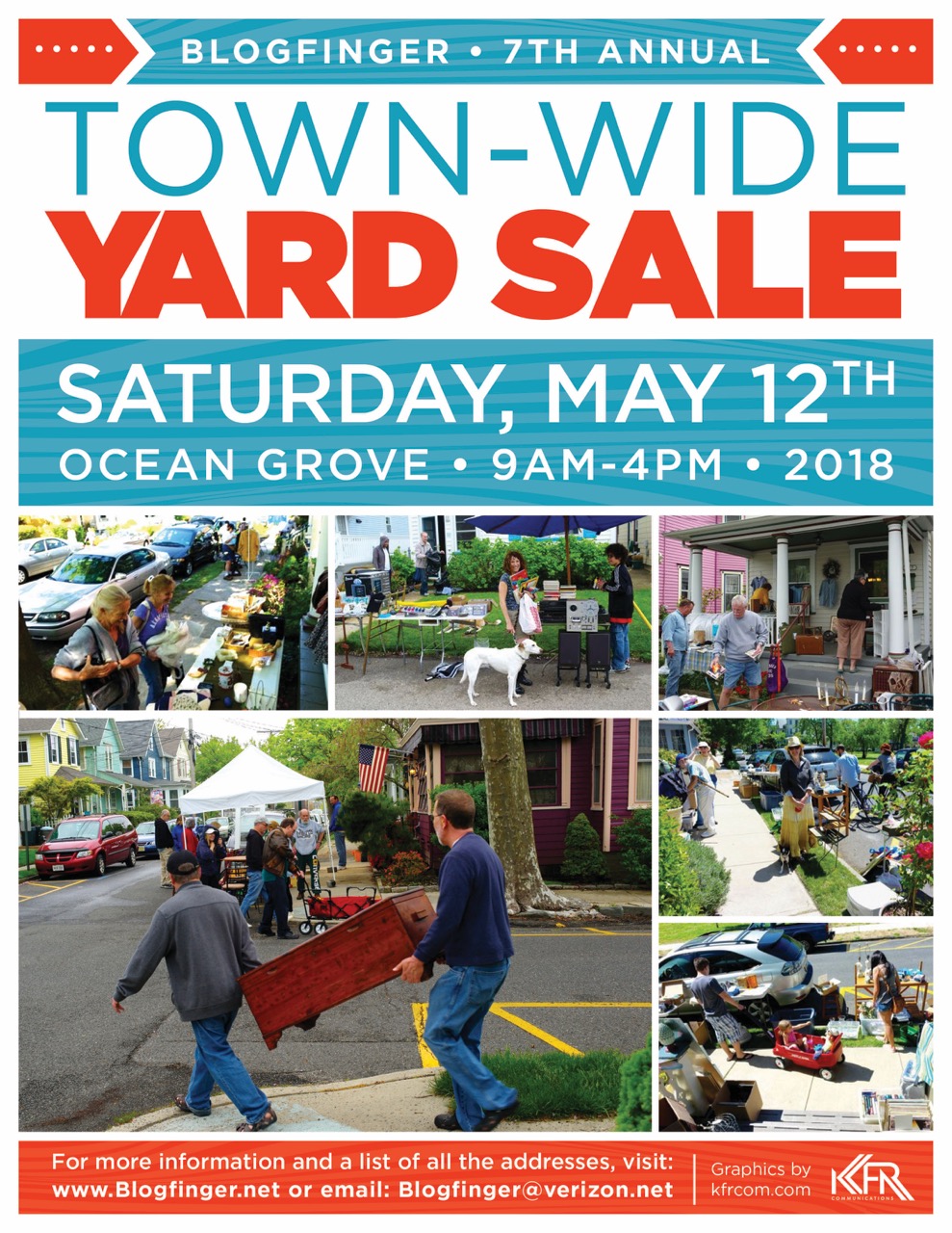 7th Annual Ocean Grove Townwide yard sale reminder Saturday, May 12